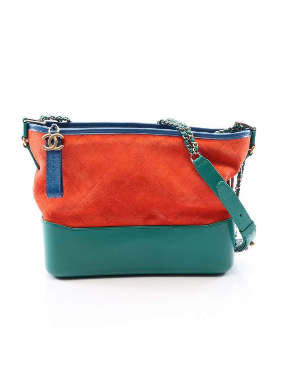 Chanel Shoulder Bag Gabrielle de Chanel Large Hobo Orange Green Blue Suede